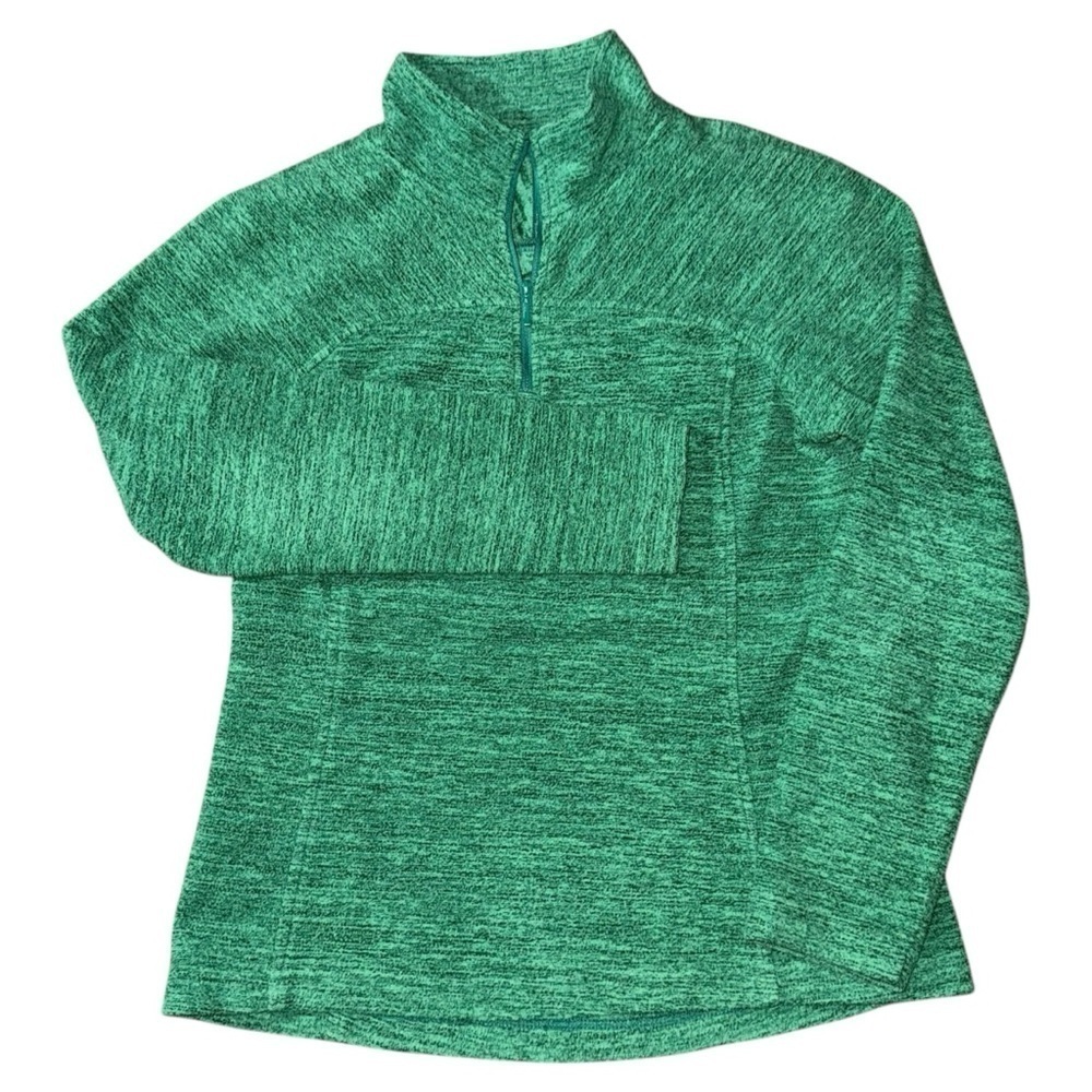 Women’s small green pullover quarter zip fleece jacket